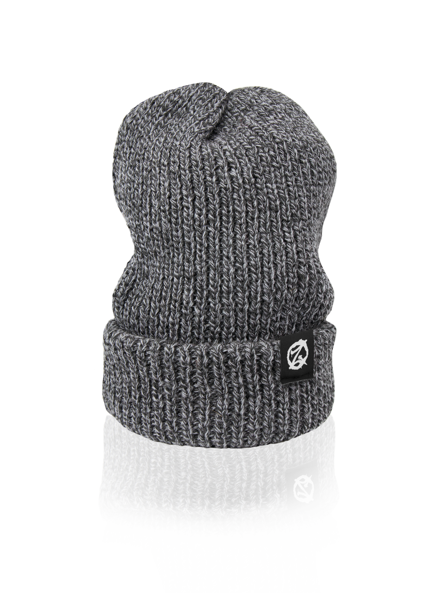 Beanie grobgestrickt, Grau