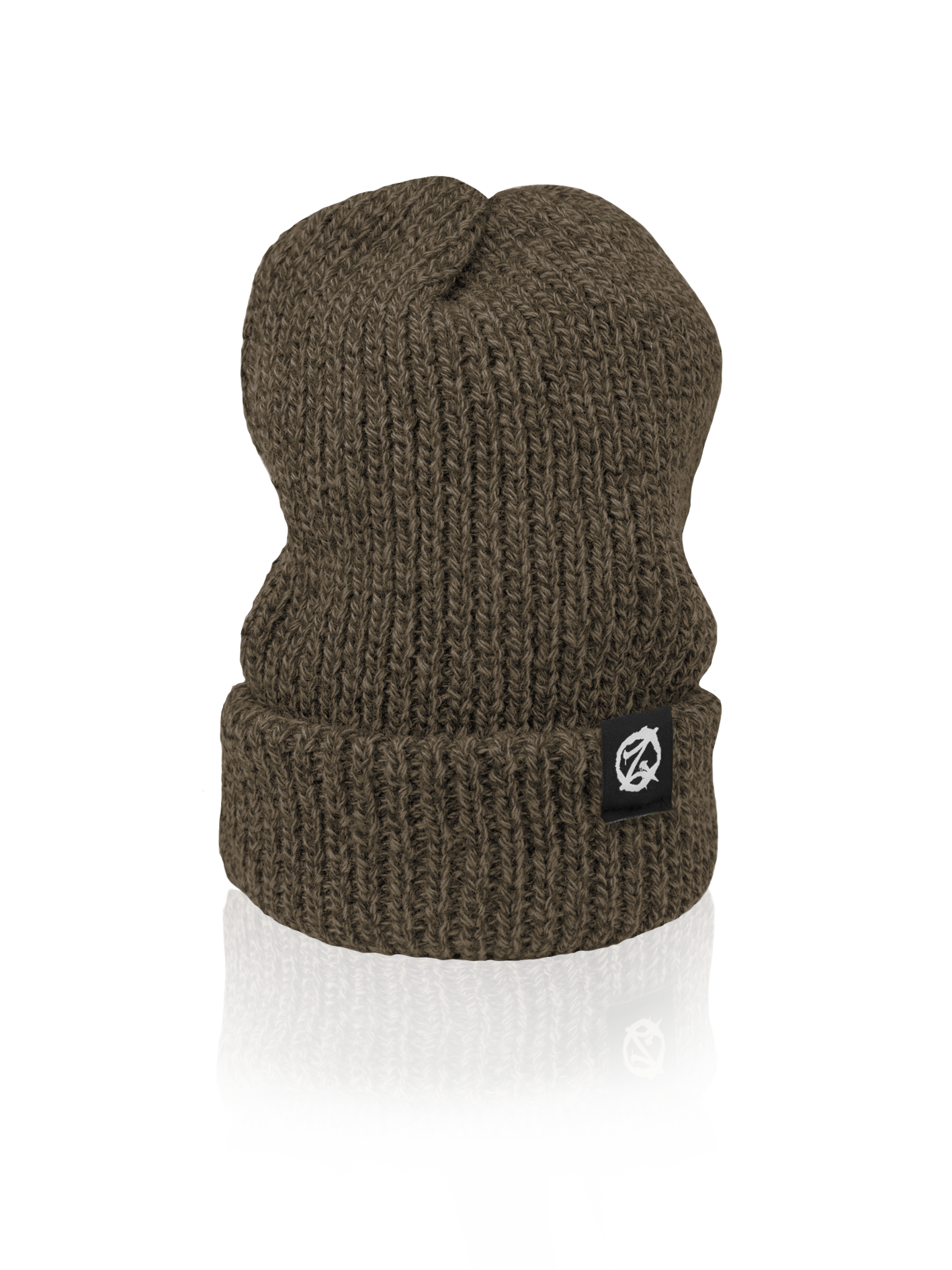 Beanie grobgestrickt Olivgrün