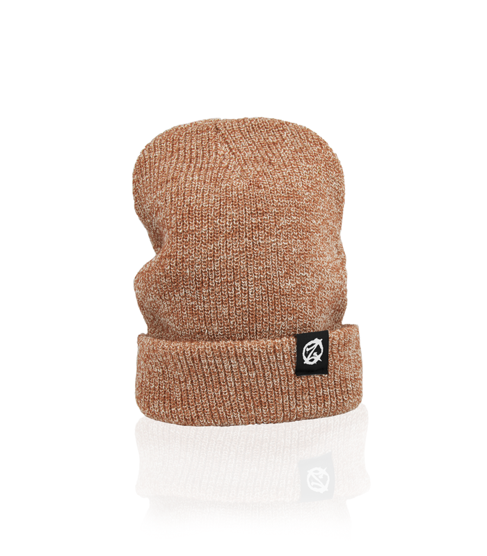 Beanie, Two Tone, Braun/Weiß