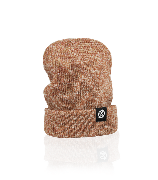 Beanie, Two Tone, Braun/Weiß